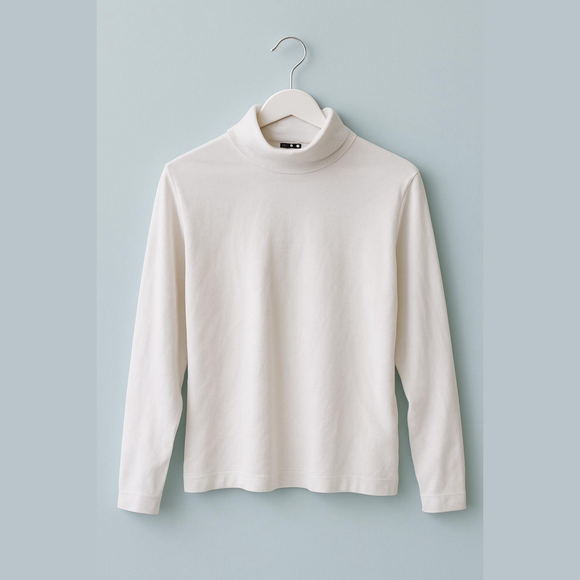 Karen Scott Tops - Karen Scott White Long Sleeve Mock Neck Tee Large